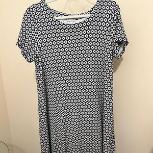 Talbots Black & White Print Dress